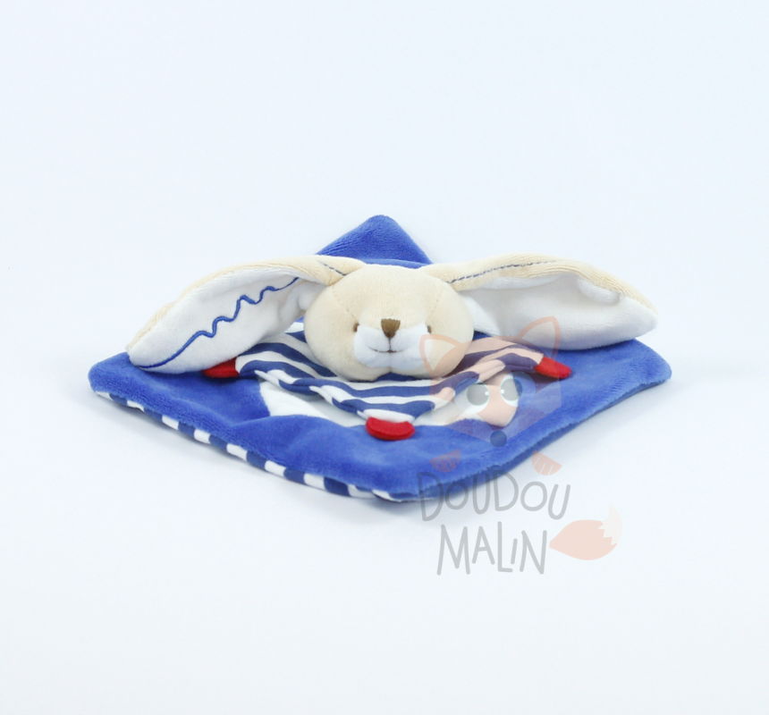  lapin marin baby comforter rabbit blue red 